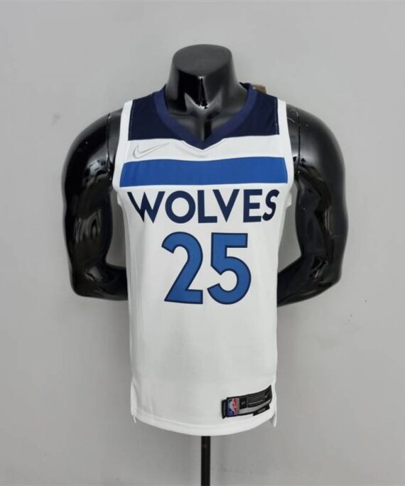 Derrick Rose Basketball Jersey #25 Minnesota Timberwolves 75th Anniversary Edition White