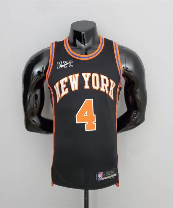 Derrick Rose Basketball Jersey #4 New York Knicks 2022 City Edition Black