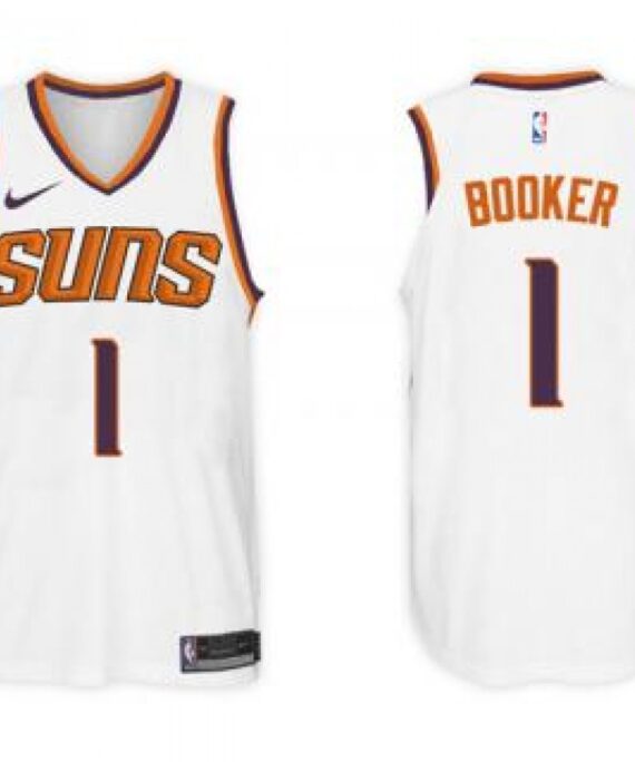 Devin Booker Basketball #1 Jersey Phoenix Suns 17/18 White Association Edition