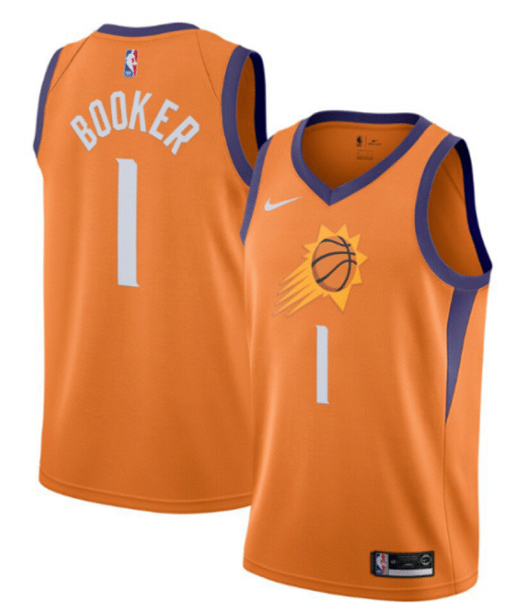 Devin Booker Basketball #1 Jersey Phoenix Suns 2019/20 Orange Statement Edition