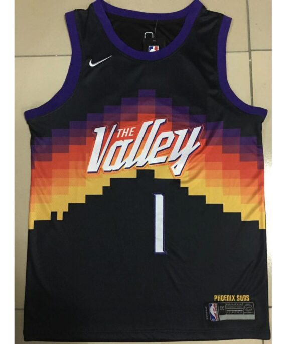 Devin Booker Basketball Jersey #1 Phoenix Suns 2021 Black