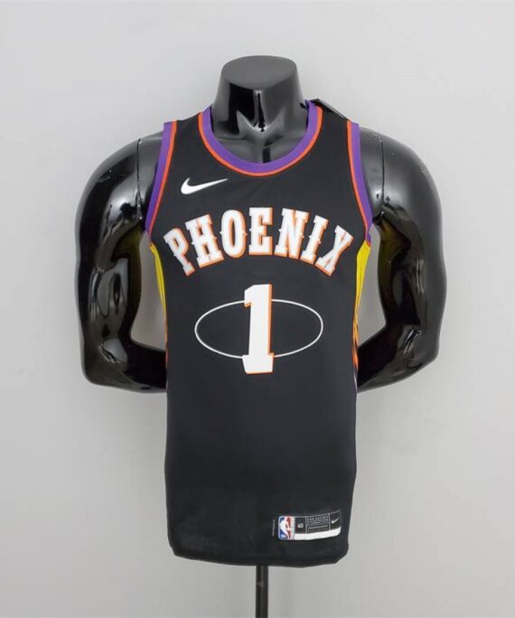 Devin Booker Basketball Jersey #1 Phoenix Suns 2022 City Edition Black