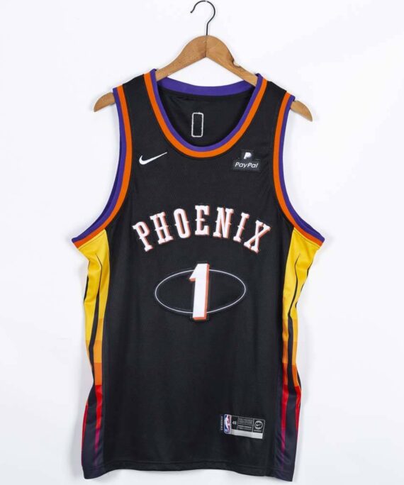 Devin Booker Basketball Jersey #1 Phoenix Suns 2022 75th Anniversary Edition Black