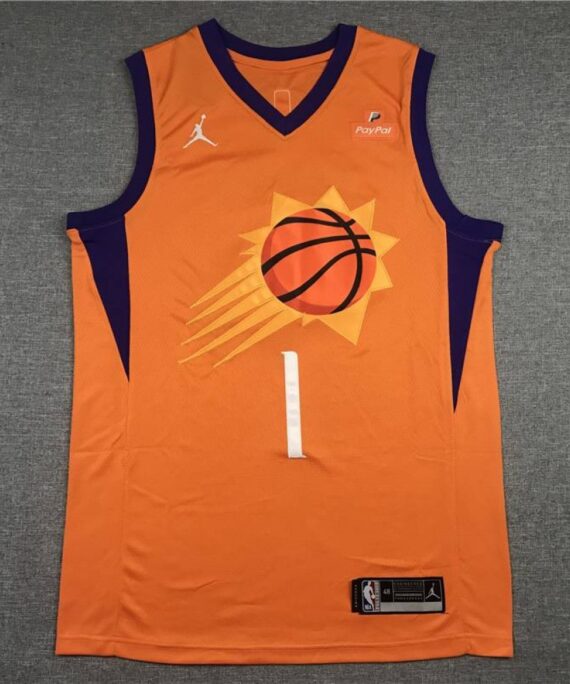 Devin Booker Basketball Jersey #1 Phoenix Suns Orange