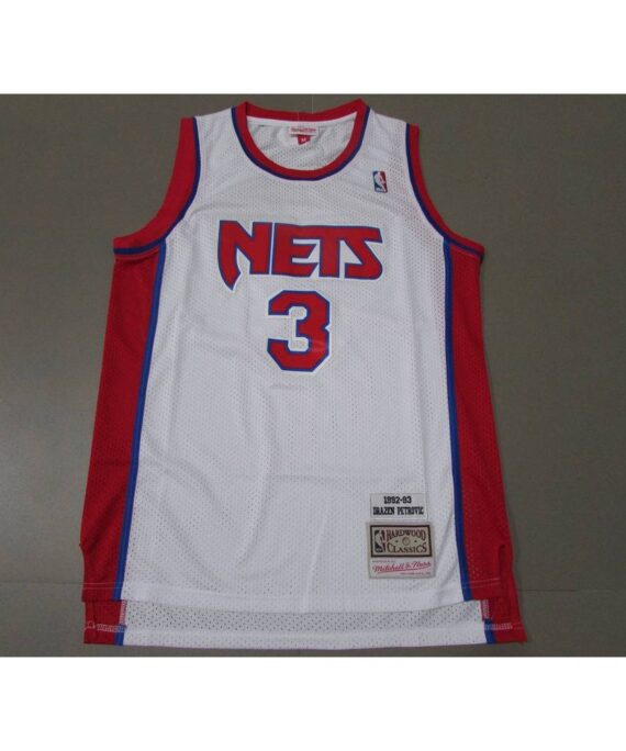 DraÅ¾en PetroviÄ‡ Basketball Jersey #3 Brooklyn Nets Icon Classic White