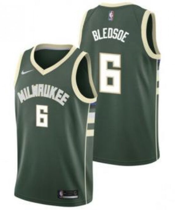 Eric Bledsoe Basketball Jersey #6 Milwaukee Bucks 17/18 Green Icon