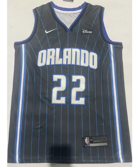 Franz Wagner Basketball Jersey #22 Orlando Magic Black Stripes