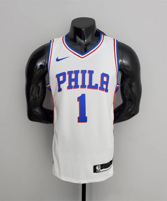 James Harden Basketball Jersey #1 Philadelphia 76ers V-Neck White