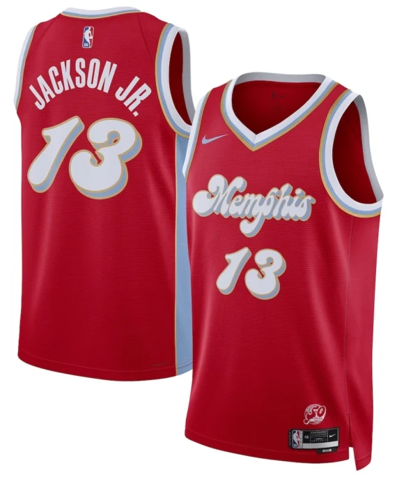 Jaren Jackson Jr. Basketball #13 Jersey Memphis Grizzlies 2025 Red City Edition