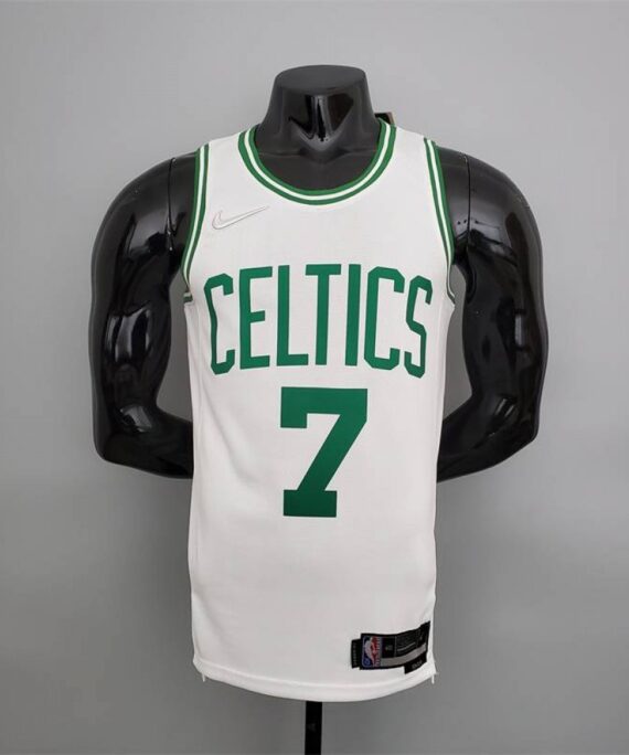 Jaylen Brown Basketball Jersey #7 Boston Celtics 75th Anniversary Icon New White