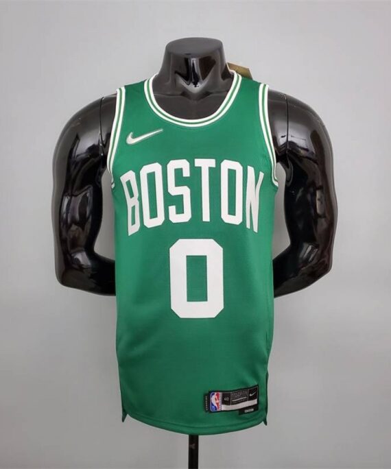 Jayson Tatum Basketball Jersey #0 Boston Celtics 75 Anniversary Green