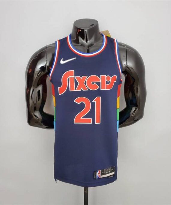 Joel Embiid Basketball Jersey#21 Philadelphia 76ers 2022 Royal Blue