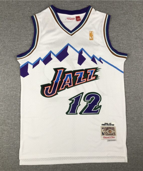 John Stockton Basketball Jersey #12 Utah Jazz White
