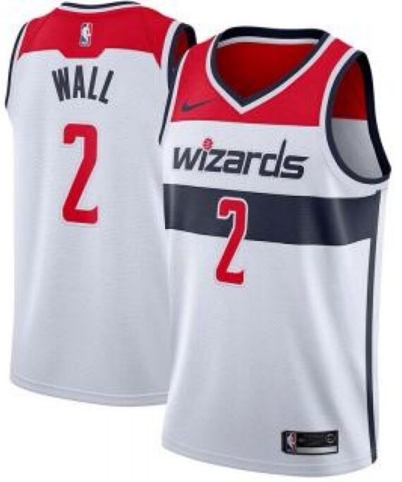 John Wall Basketball Jersey #2 Washington Wizards 17/18 White Association Edition