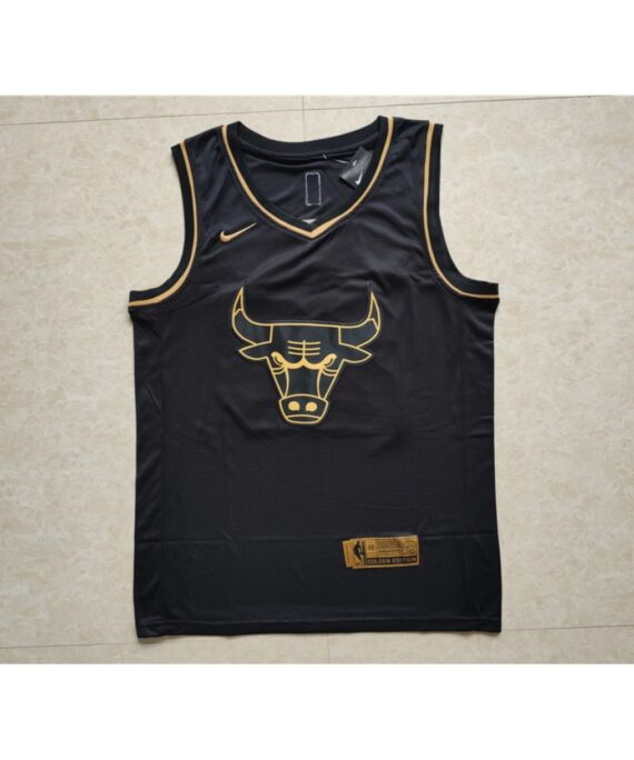 Michael Jordan Basketball Jersey #23 Chicago Bulls 2019 Black Gold Edition
