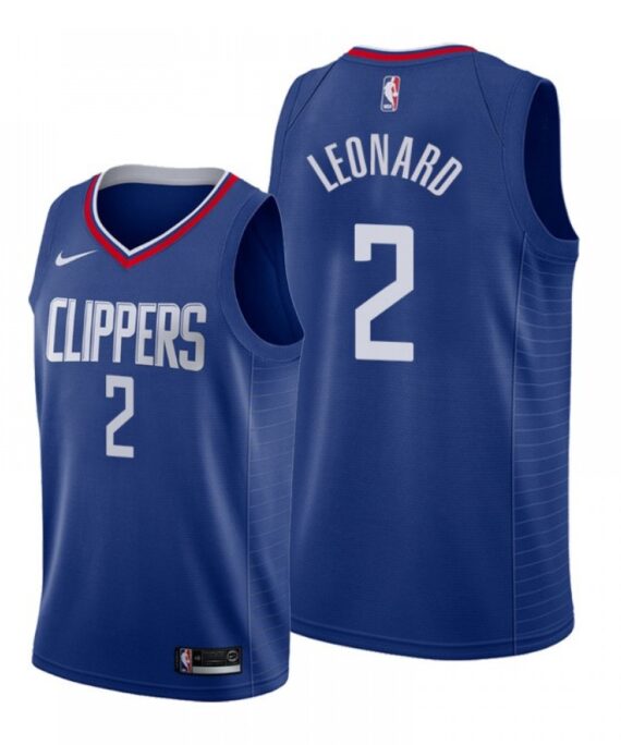 Kawhi Leonard Basketball Jersey #2 Los Angeles Clippers 19/20 Blue Icon