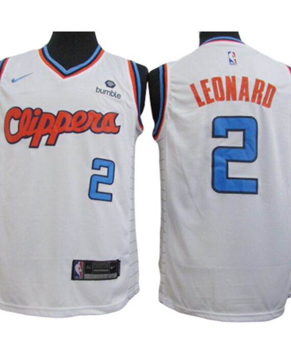 Kawhi Leonard Basketball Jersey #2 Los Angeles Clippers White City Edition