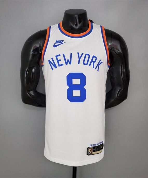 Kemba Walker Basketball Jersey #8 New York Knicks 75th Anniversary White (Copy)