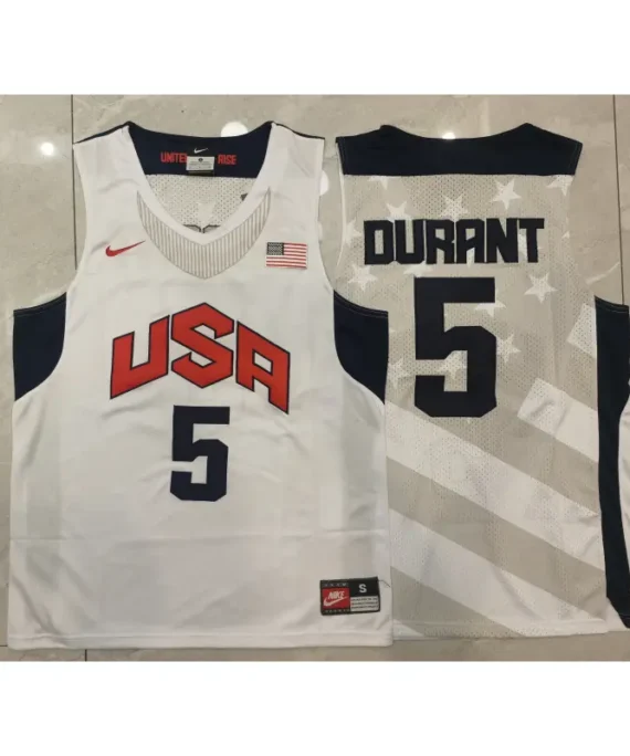 Kevin Durant Basketball Jersey #5 Dream Team White