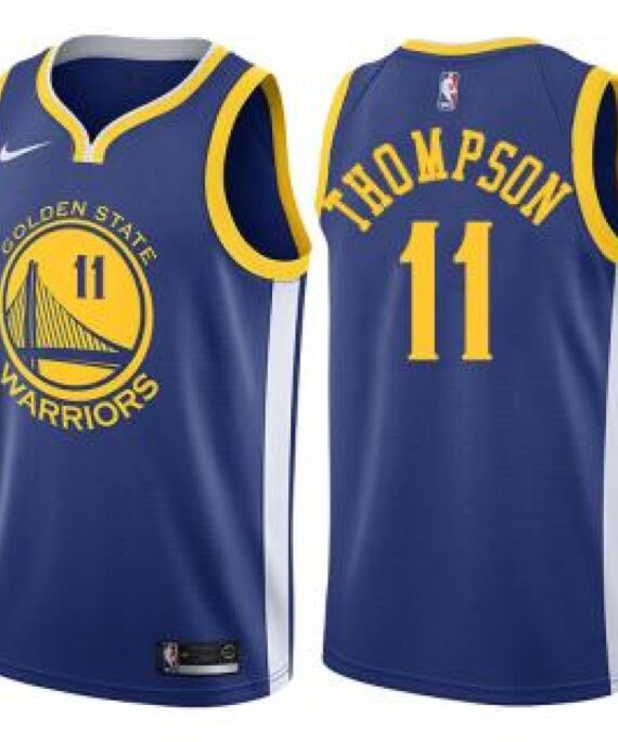 Klay Thompson Basketball #11 Jersey Golden State Warriors 18/19 Blue Icon Edition