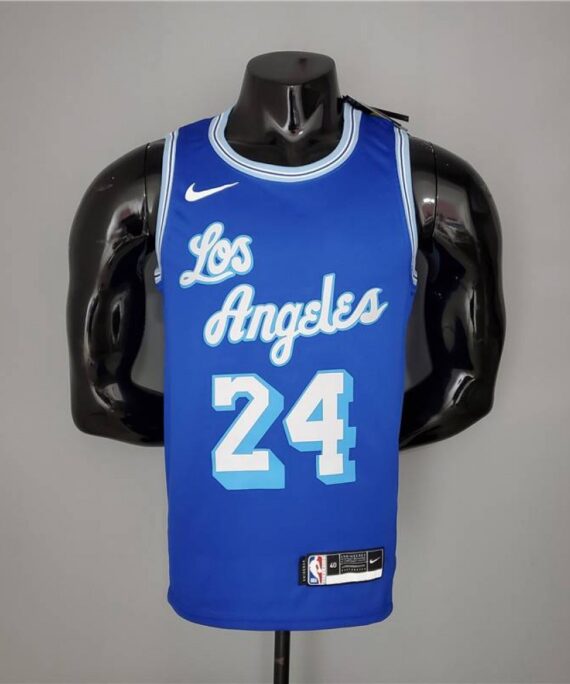 Kobe Bryant Basketball Jersey #24 Los Angeles Lakers 2021 Classic Edition Blue