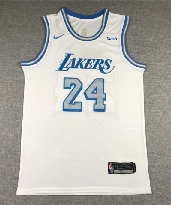 Kobe Bryant Basketball Jersey #24 Los Angeles Lakers White City Edition