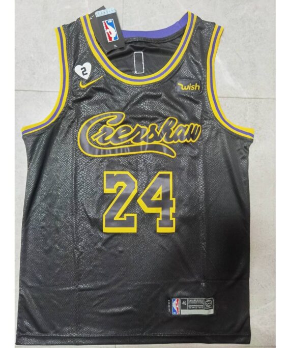 Kobe Bryant Basketball Jersey #24 Los Angeles Lakers City Edition Black