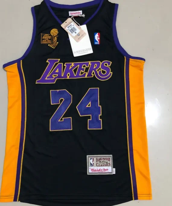 Kobe Bryant Basketball Jersey #24 Los Angeles Lakers Commemorative Champions Edition Black