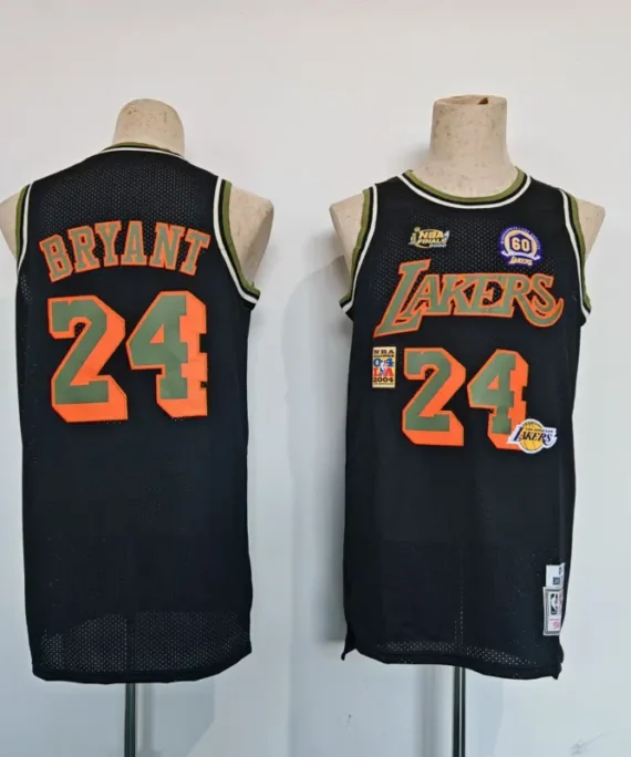 Kobe Bryant Basketball Jersey #24 Los Angeles Lakers Flight Edition Black
