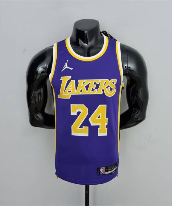 Kobe Bryant Basketball Jersey #24 Los Angeles Lakers Jordan 75th Anniversary Edition Purple