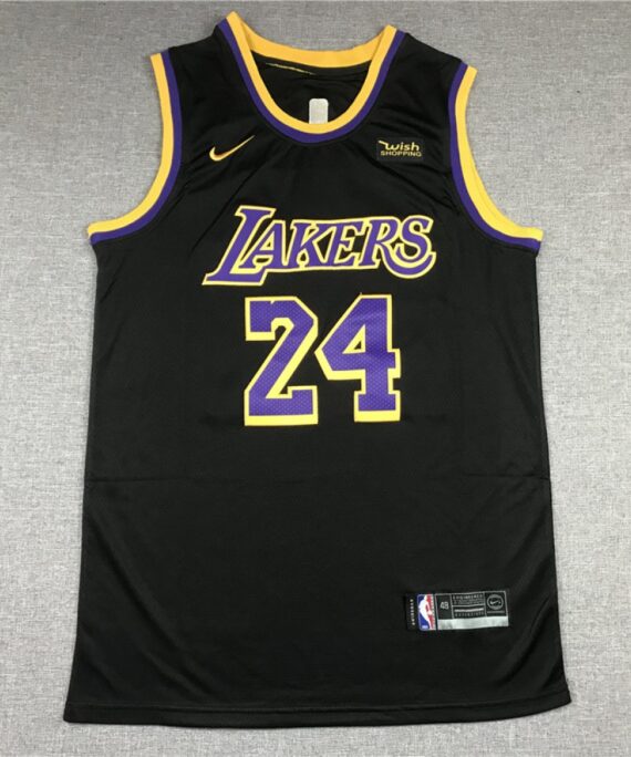 Kobe Bryant Basketball Jersey #24 Los Angeles Lakers Black Earned Edition