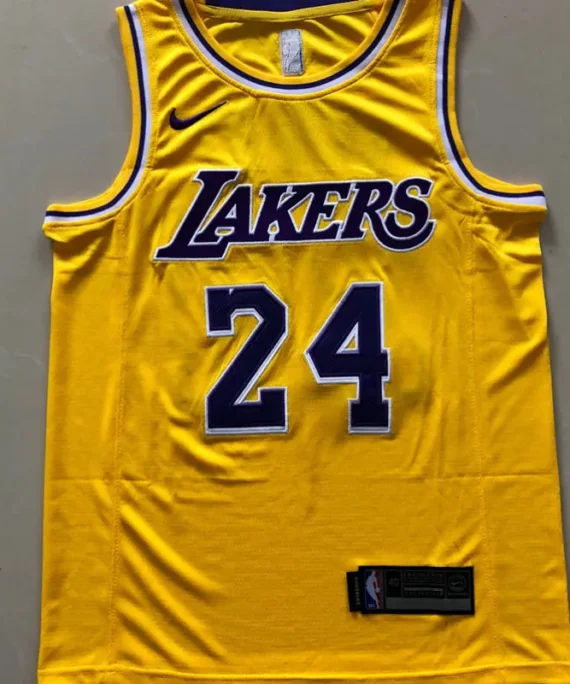 Kobe Bryant Basketball Jersey #24 Los Angeles Lakers Retro Yellow