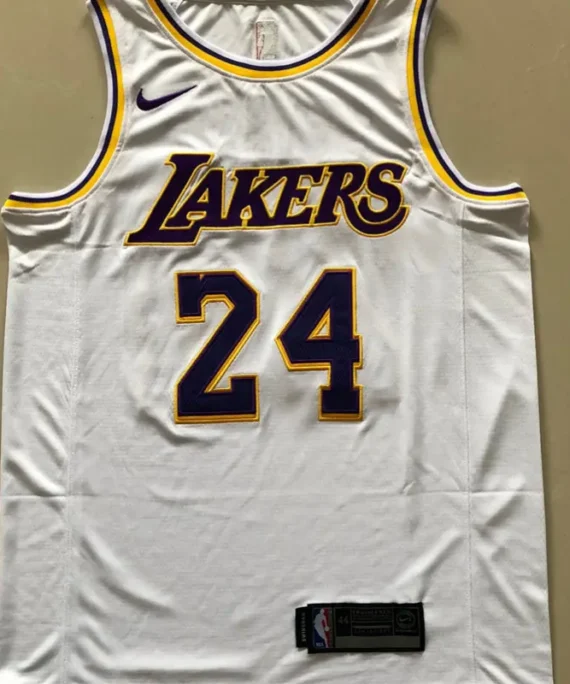 Kobe Bryant Basketball Jersey #24 Los Angeles Lakers Retro White