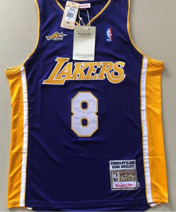 Kobe Bryant Basketball Jersey #8 Los Angeles Lakers 2000 Purple