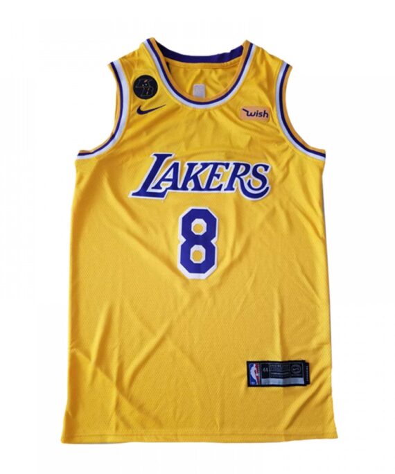 Kobe Bryant Basketball #8 Jersey Los Angeles Lakers Yellow Memorial Edition