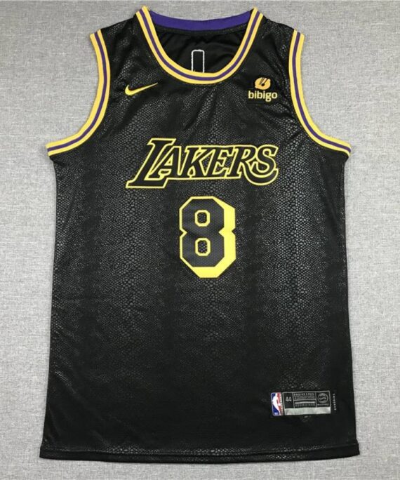 Kobe Bryant Basketball Jersey #8 Los Angeles Lakers City Edition Icon New Announcement Black