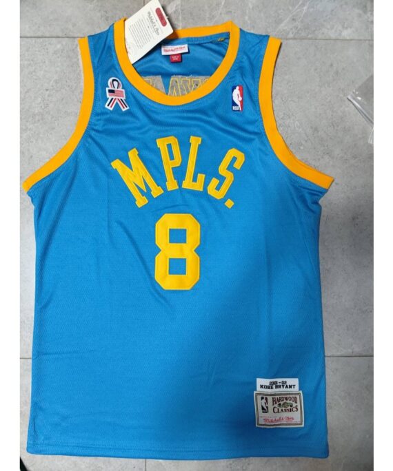 Kobe Bryant Basketball Jersey #8 Los Angeles Lakers Round Neck Blue