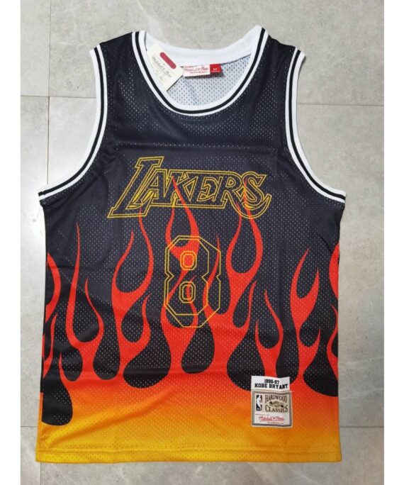 Kobe Bryant Basketball Jersey #8 Los Angeles Lakers Flame Classic Edition