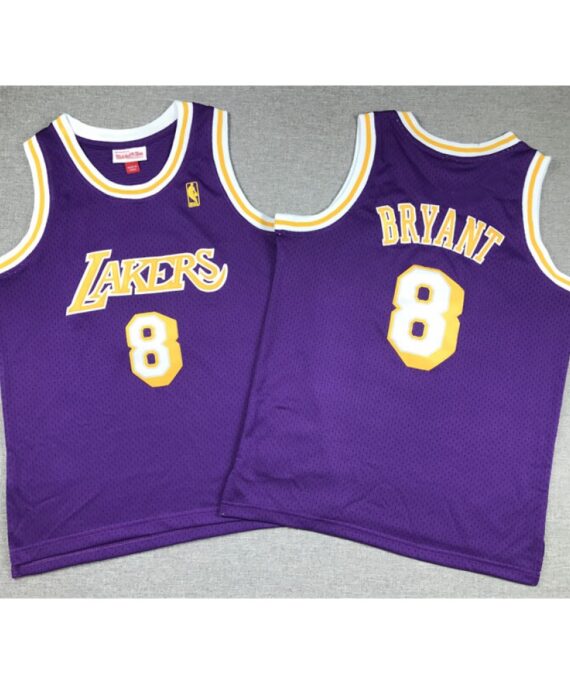 Kobe Bryant Basketball #8 Jersey Los Angeles Lakers Purple Child