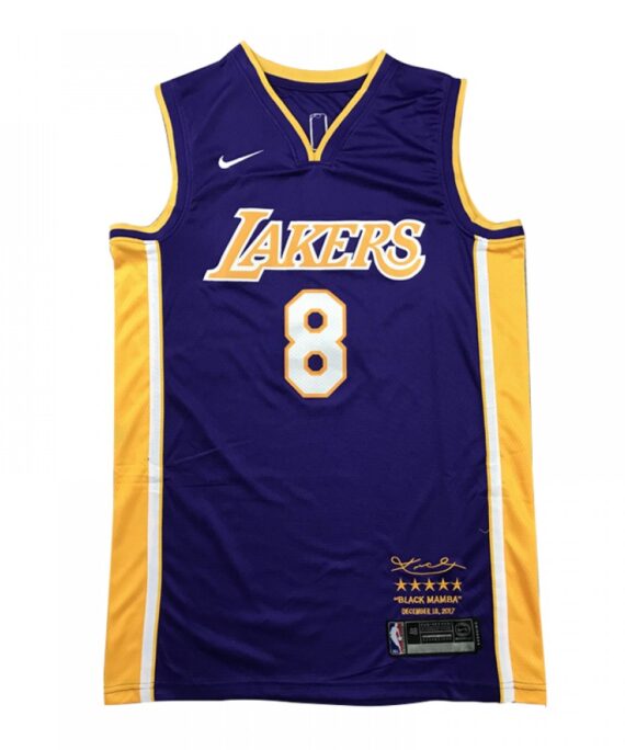 Kobe Bryant Basketball Jersey #8 Los Angeles Lakers Purple Retired Edition