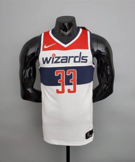 Kyle Kuzma Basketball Jersey #33 Washington Wizards 75th Anniversary Edition Black/Red/White