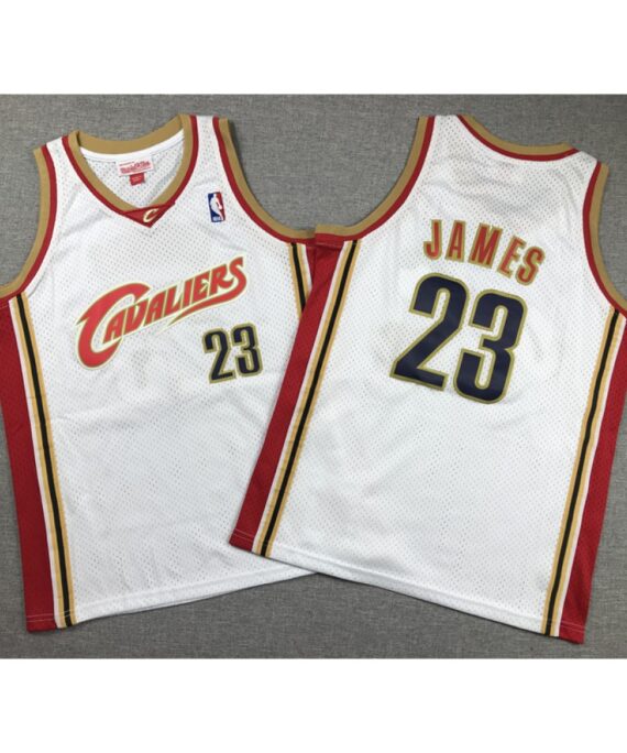 Lebron James Basketball #23 Jersey Cleveland Cavaliers White Child