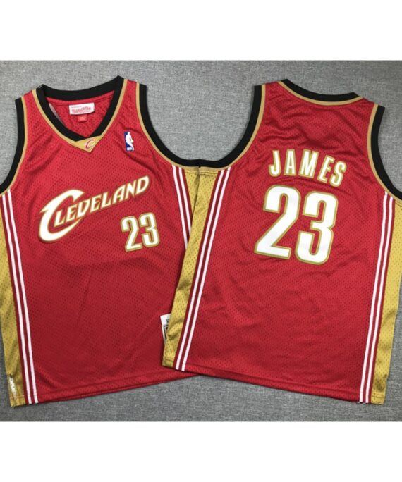 Lebron James Basketball #23 Jersey Cleveland Cavaliers Red Child