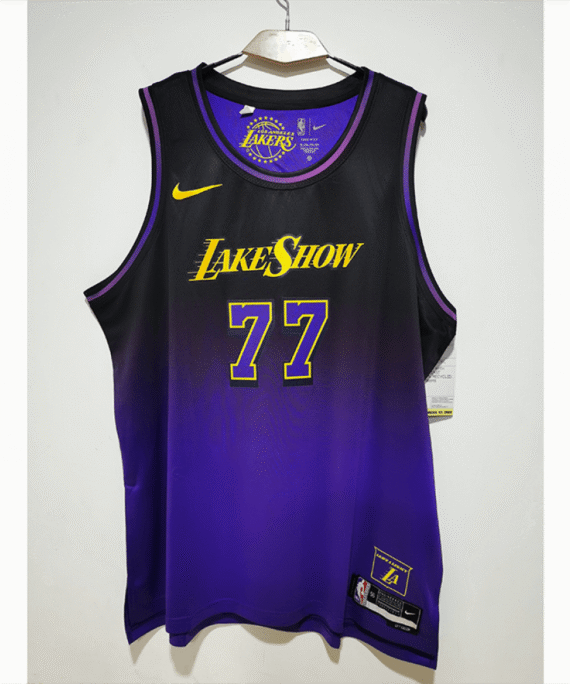 Luka Doncic Basketball #77 Jersey Los Angeles Lakers 2025 Purple City Edition