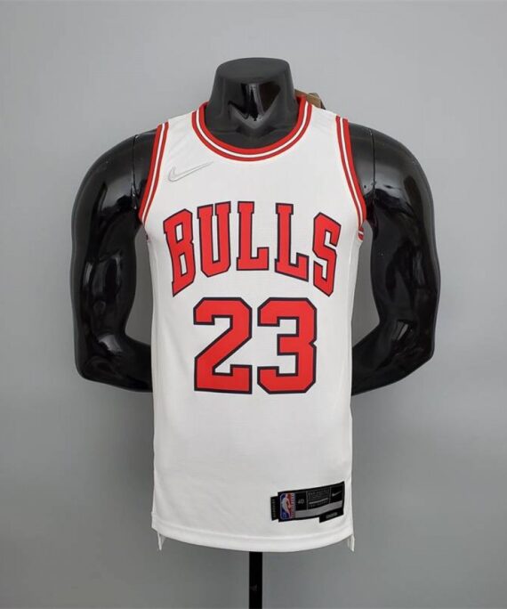 Michael Jordan Basketball Jersey #23 Chicago Bulls 75th Anniversary Edition White