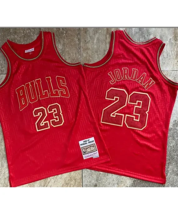 Michael Jordan Basketball Jersey #23 Chicago Bulls Red Mouse Retro