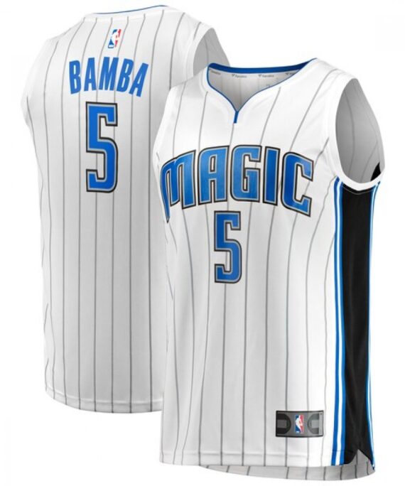 Mohamed Bamba Basketball Jersey #5 Orlando Magic 17/18 White Association