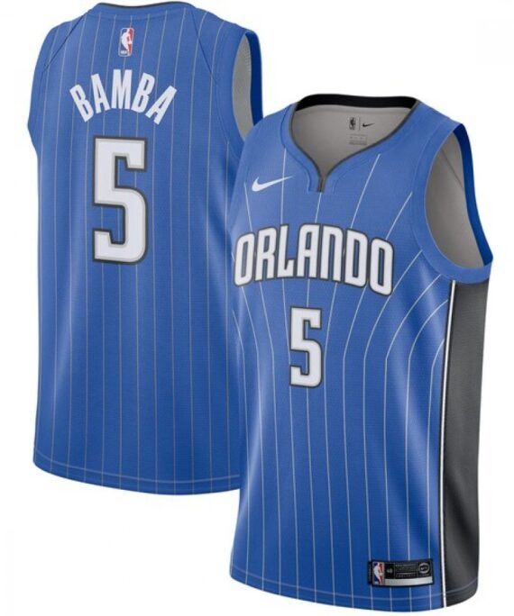Mohamed Bamba Basketball Jersey #5 Orlando Magic 17/18 Blue Icon