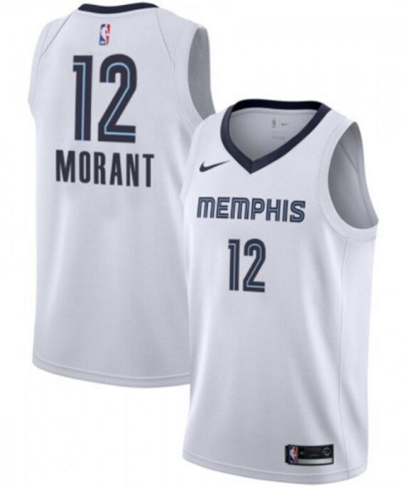 Ja Morant Basketball Jersey #12 Memphis Grizzlies 19/20 White Icon