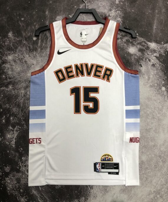 Nikola JokićBasketball Jersey#15 Denver Nuggets 2023 White City Edition